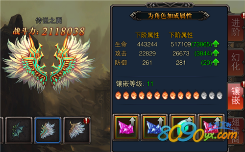 漆黑之翼翅膀镶嵌
