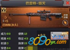 cf手游巴雷特雷神属性