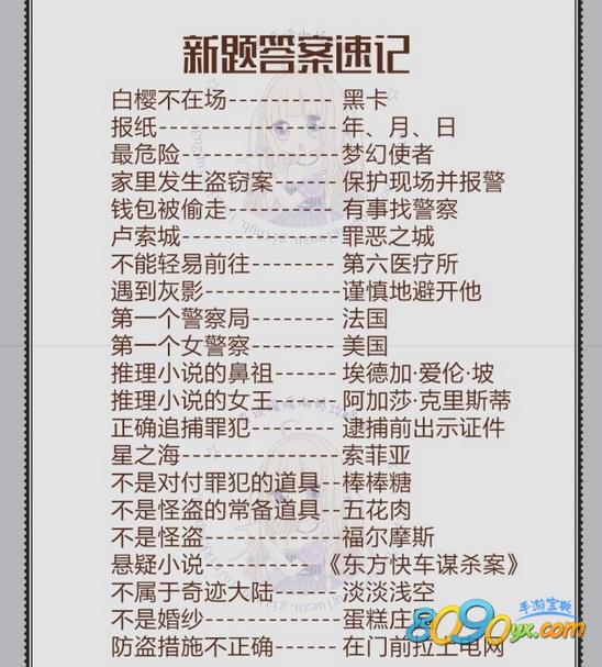 奇迹暖暖飞越午夜可疑的委托第二关答案