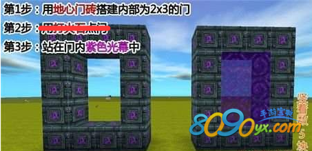 迷你世界地心传送门制作